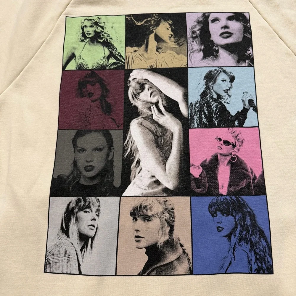 Taylor Swift 2023 The Eras Tour Concert Official Cream Hoodie Merch Sweatshirt L - Picture 3 of 12